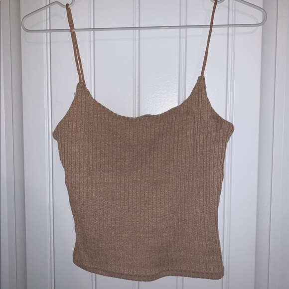 Ribbed nude tank top - Picture 1 of 2